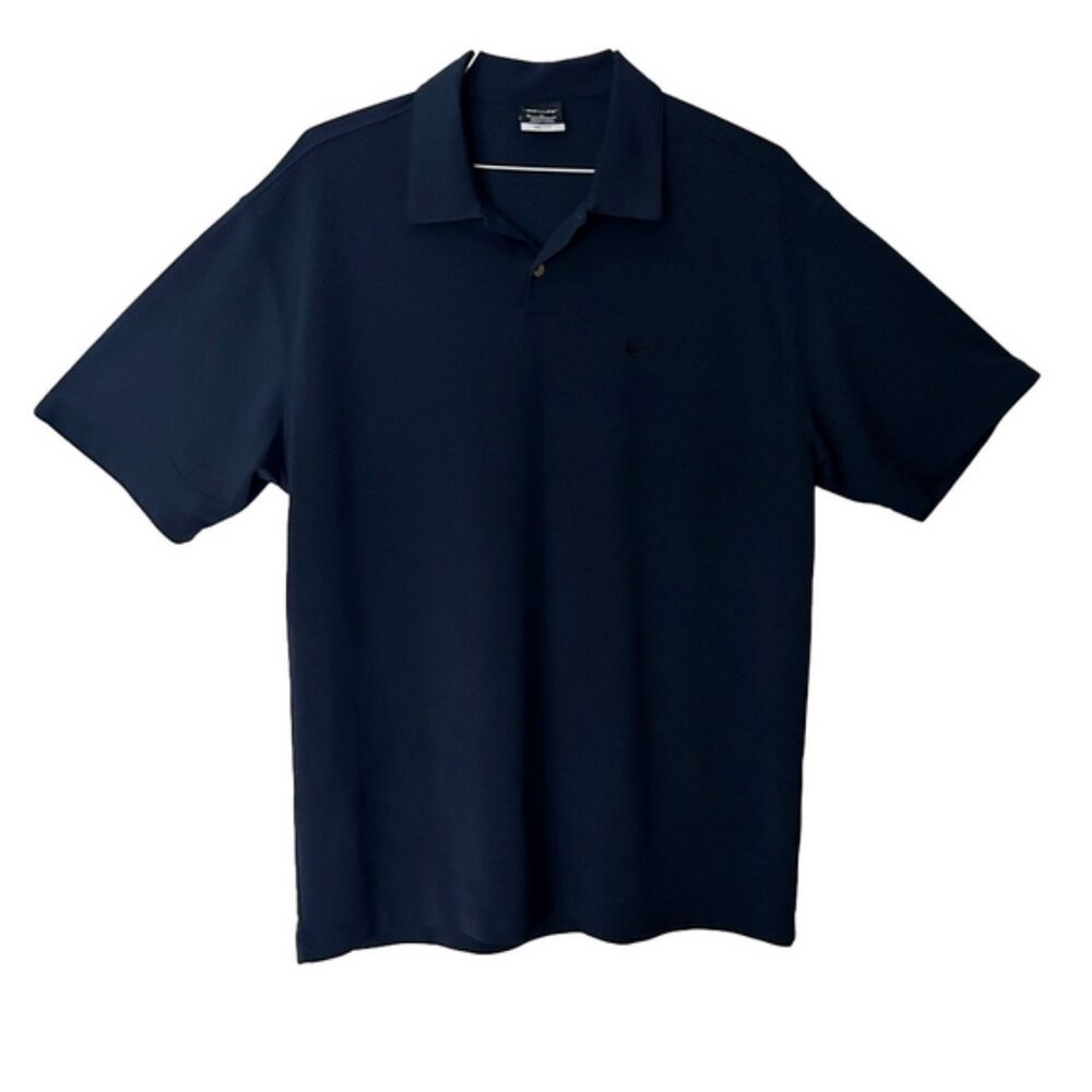 Nike Golf Men’s Navy Blue Dri-Fit Short Sleeve Shirt Size XL